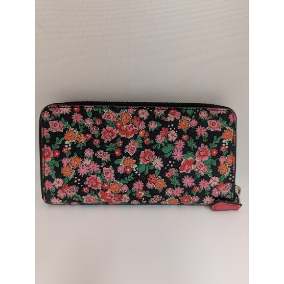 Coach Wallet Make Up Bag Key Chain In Posey Cluster Floral Print Coated Canvas - Picture 2 of 15